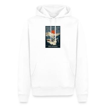 Découvrez le paysage de Breckenridge dans le Colorado - Sweat à capuche Premium bio Homme - blanc - Devant - Nico (187cm)