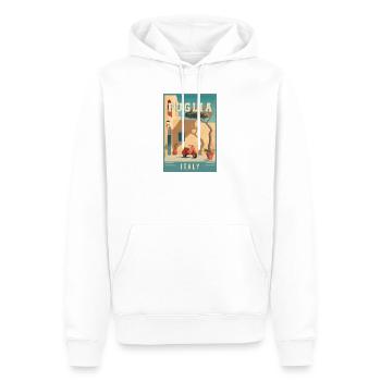 Entdecken Sie den südlichen Charme von Apulien in Italien - Männer Premium Bio Hoodie - Weiß - Vorne - Nico (187cm)