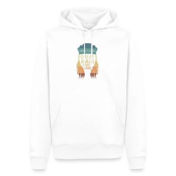 Coupe mullet coupe mulet - Sweat à capuche Premium bio Homme - blanc - Devant - Nico (187cm)
