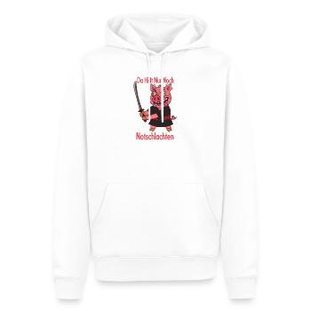 Notschlachten Samurai Sau - Männer Premium Bio Hoodie - Weiß - Vorne - Nico (187cm)
