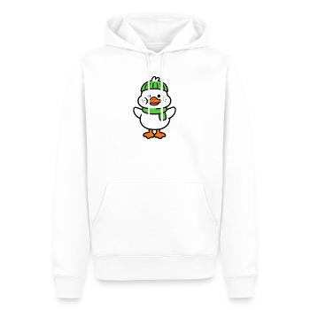 caneton - Sweat à capuche Premium bio Homme - blanc - Devant - Nico (187cm)