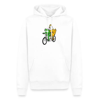 Tandem-Bike - Männer Premium Bio Hoodie - Weiß - Vorne - Nico (187cm)