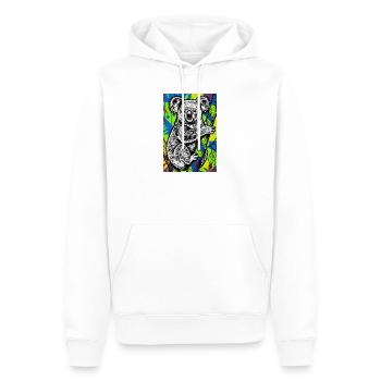Koala - Männer Premium Bio Hoodie - Weiß - Vorne - Nico (187cm)