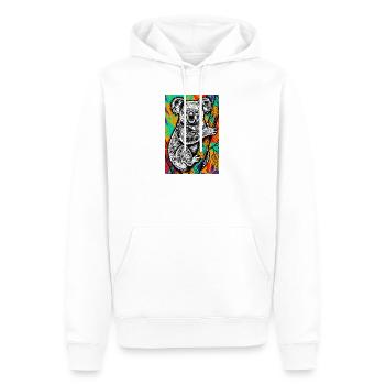 Koala - Sweat à capuche Premium bio Homme - blanc - Devant - Nico (187cm)