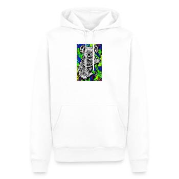 Koala - Sweat à capuche Premium bio Homme - blanc - Devant - Nico (187cm)