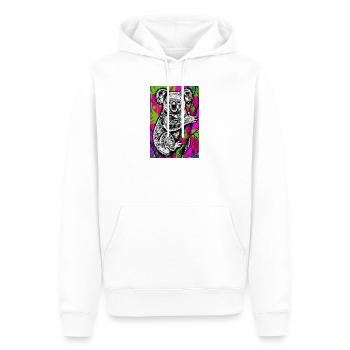 Koala - Männer Premium Bio Hoodie - Weiß - Vorne - Nico (187cm)