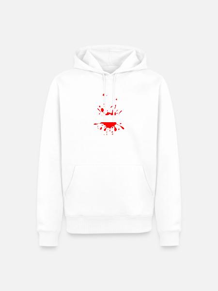 Mud Run Woman – Splash Runner - Männer Premium Bio Hoodie - Weiß