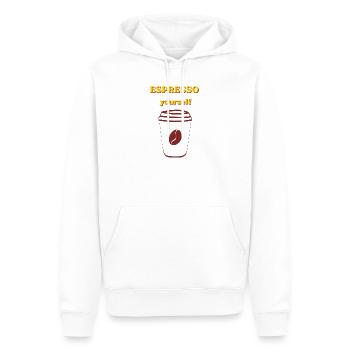 Espresso Yourself Kaffee Illustration - Männer Premium Bio Hoodie - Weiß - Vorne - Nico (187cm)