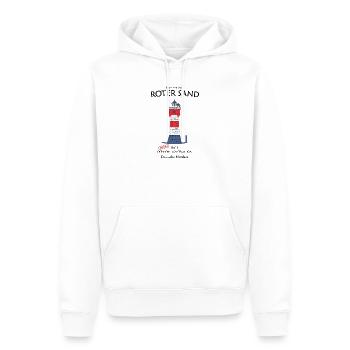 Leuchtturm Roter Sand, erstes Offshore Bauwerk  - Männer Premium Bio Hoodie - Weiß - Vorne - Nico (187cm)