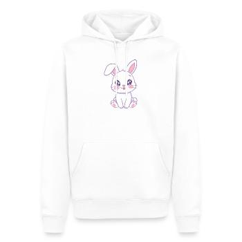 Kawaii Bunny Pastel Shine - Men’s Premium Organic Hoodie - white - Front - Nico (187cm)