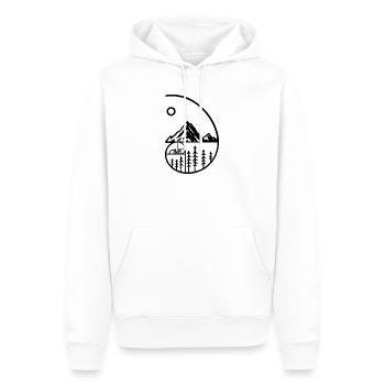 Mountain Camping Nature Minimalist - Men’s Premium Organic Hoodie - white - Front - Nico (187cm)