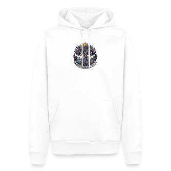 Kreative Wurzeln der Stadt - Männer Premium Bio Hoodie - Weiß - Vorne - Nico (187cm)