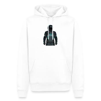 Motard - Né pour rouler - Sweat à capuche Premium bio Homme - blanc - Devant - Nico (187cm)