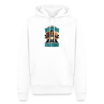 Mein Therapeut Hat Zwei Räder - Männer Premium Bio Hoodie - Weiß - Vorne - Nico (187cm)