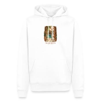 Marrakesch Marokko Vintage-Charme - Männer Premium Bio Hoodie - Weiß - Vorne - Nico (187cm)