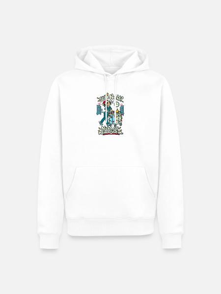 Stille Nacht Nicht auf Station - Männer Premium Bio Hoodie - Weiß