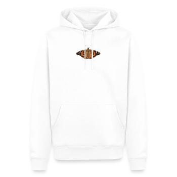 Papillons : Le Chardonneret - Sweat à capuche Premium bio Homme - blanc - Devant - Nico (187cm)