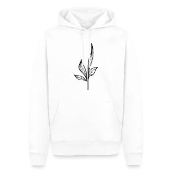 fleur - Sweat à capuche Premium bio Homme - blanc - Devant - Nico (187cm)