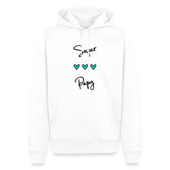 OPA. SUPER OPA. VATERTAG. ALLES GUTE ZUM GEBURTSTAG OPA. - Männer Premium Bio Hoodie - Weiß - Vorne - Nico (187cm)