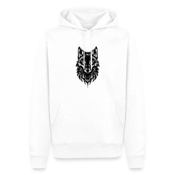 Wolf Wildtier Tier Wald Natur wandern Wildnis - Männer Premium Bio Hoodie - Weiß - Vorne - Nico (187cm)
