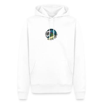 surfing surf skull the temple of surf - Männer Premium Bio Hoodie - Weiß - Vorne - Nico (187cm)