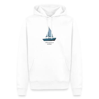 Let the wind guide you to new horizons. - Men’s Premium Organic Hoodie - white - Front - Nico (187cm)