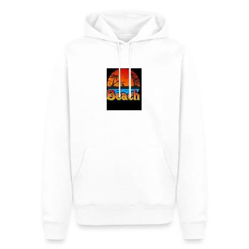 Beach mit Palmen - Männer Premium Bio Hoodie - Weiß - Vorne - Nico (187cm)