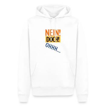 Louis de Funes NEIN DOCH OHHH lustiger Spruch - Männer Premium Bio Hoodie - Weiß - Vorne - Nico (187cm)