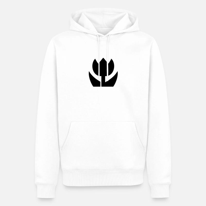 macro flower fleurs macro - Sweat à capuche Premium bio Homme - blanc