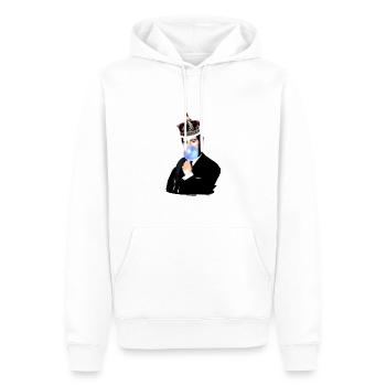 Charles, Roi d’Angleterre, Roi, Couronne - Sweat à capuche Premium bio Homme - blanc - Devant - Nico (187cm)