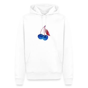 kirsche,cherrie,graffiti,blau,malerei,pop-art - Männer Premium Bio Hoodie - Weiß - Vorne - Nico (187cm)