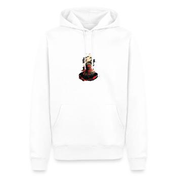 Einsamer Kämpfer - Männer Premium Bio Hoodie - Weiß - Vorne - Nico (187cm)