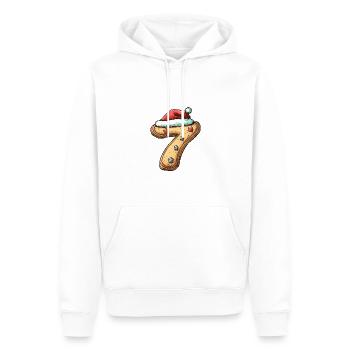 7 Numéro Noël - Sweat à capuche Premium bio Homme - blanc - Devant - Nico (187cm)