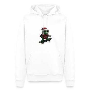 Frosch Weihnachten Lustig - Männer Premium Bio Hoodie - Weiß - Vorne - Nico (187cm)