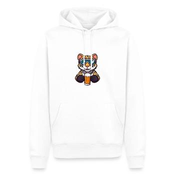 Leopard Ski Bier - Männer Premium Bio Hoodie - Weiß - Vorne - Nico (187cm)