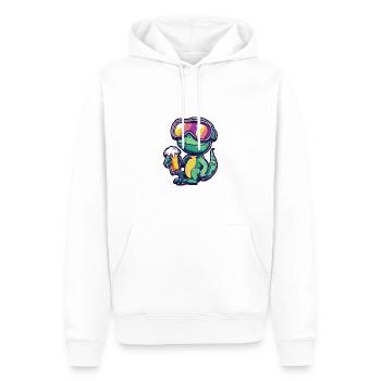 Chameleon Ski Bier - Männer Premium Bio Hoodie - Weiß - Vorne - Nico (187cm)