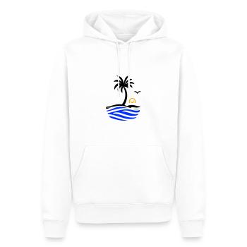 Ozean Palme Sommer - Männer Premium Bio Hoodie - Weiß - Vorne - Nico (187cm)