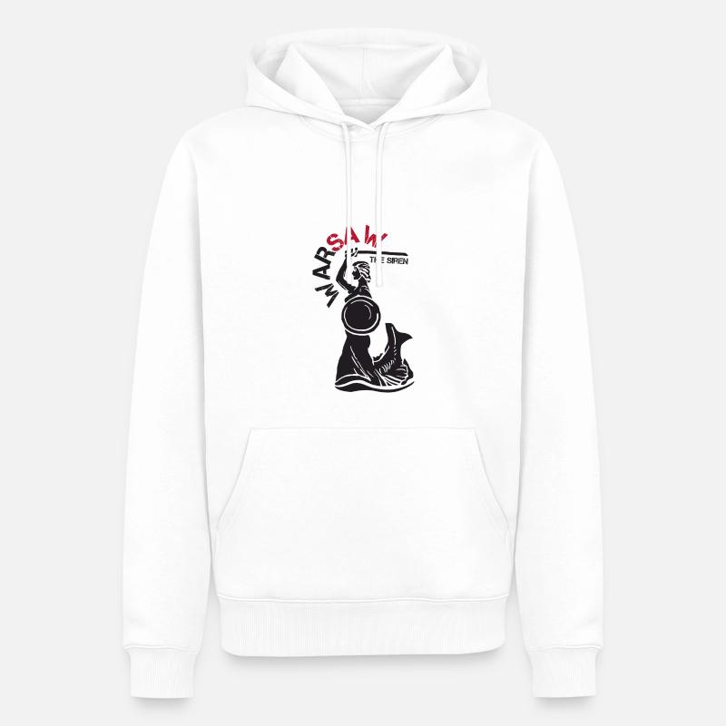 Sirène de Varsovie - Sweat à capuche Premium bio Homme - blanc