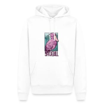 Bec-de-chaussure Ornithologue Forêt I Cadeau - Sweat à capuche Premium bio Homme - blanc - Devant - Nico (187cm)