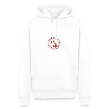 Vogel - Fliegen - Naturschutz Tierfreund - Zoo - Männer Premium Bio Hoodie - Weiß - Vorne - Nico (187cm)