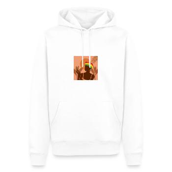 Ghana Ghanaer Flagge Frau Prinzessin I Geschenk - Männer Premium Bio Hoodie - Weiß - Vorne - Nico (187cm)