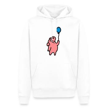 Pig + ballon à air 3 - Sweat à capuche Premium bio Homme - blanc - Devant - Nico (187cm)
