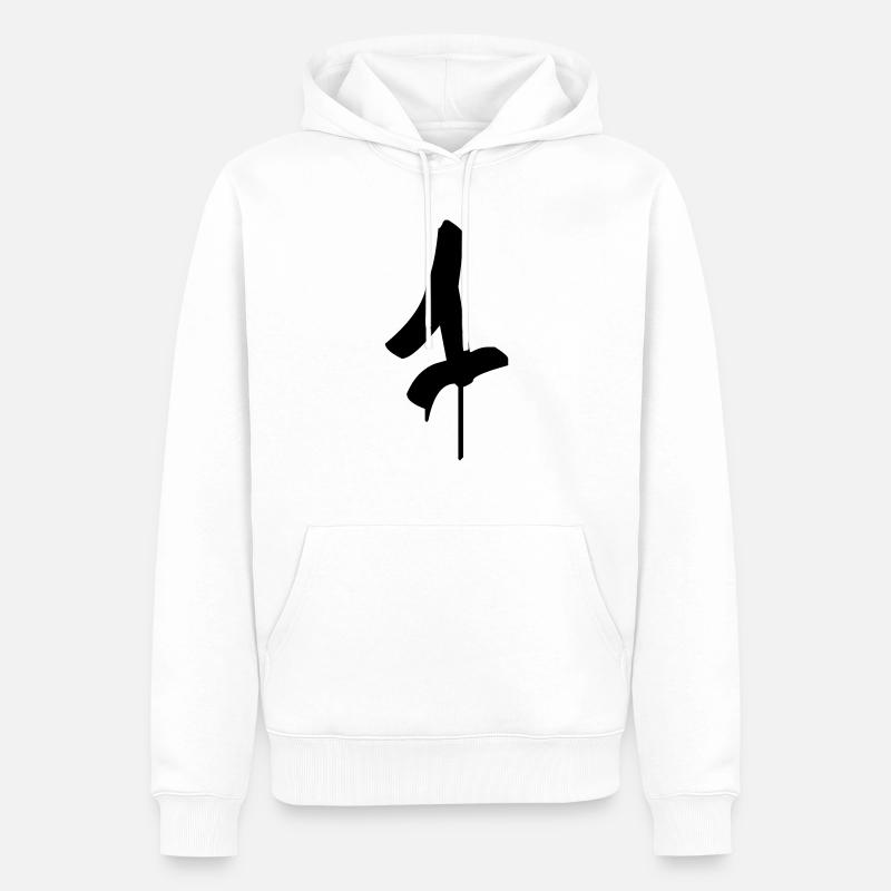 Graffiti : 1 - Sweat à capuche Premium bio Homme - blanc