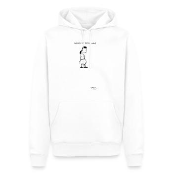 Mädchen mit Pferdeschwanz - Männer Premium Bio Hoodie - Weiß - Vorne - Nico (187cm)