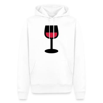 Wein Glas - Männer Premium Bio Hoodie - Weiß - Vorne - Nico (187cm)