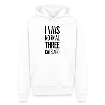Cats - Sweat à capuche Premium bio Homme - blanc - Devant - Nico (187cm)