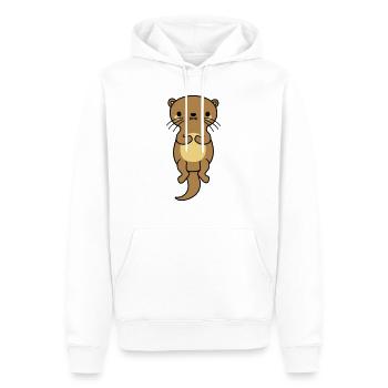 netter schwimmender otter - Männer Premium Bio Hoodie - Weiß - Vorne - Nico (187cm)