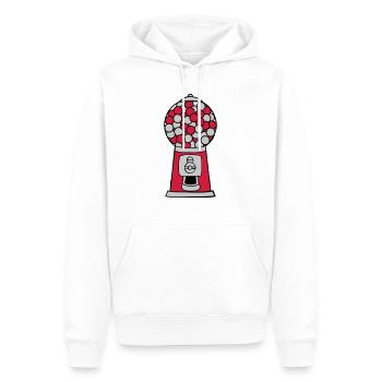 Distributeur de chewing-gum - Sweat à capuche Premium bio Homme - blanc - Devant - Nico (187cm)