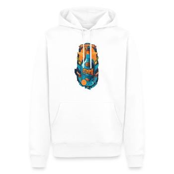Graffiti - Männer Premium Bio Hoodie - Weiß - Vorne - Nico (187cm)