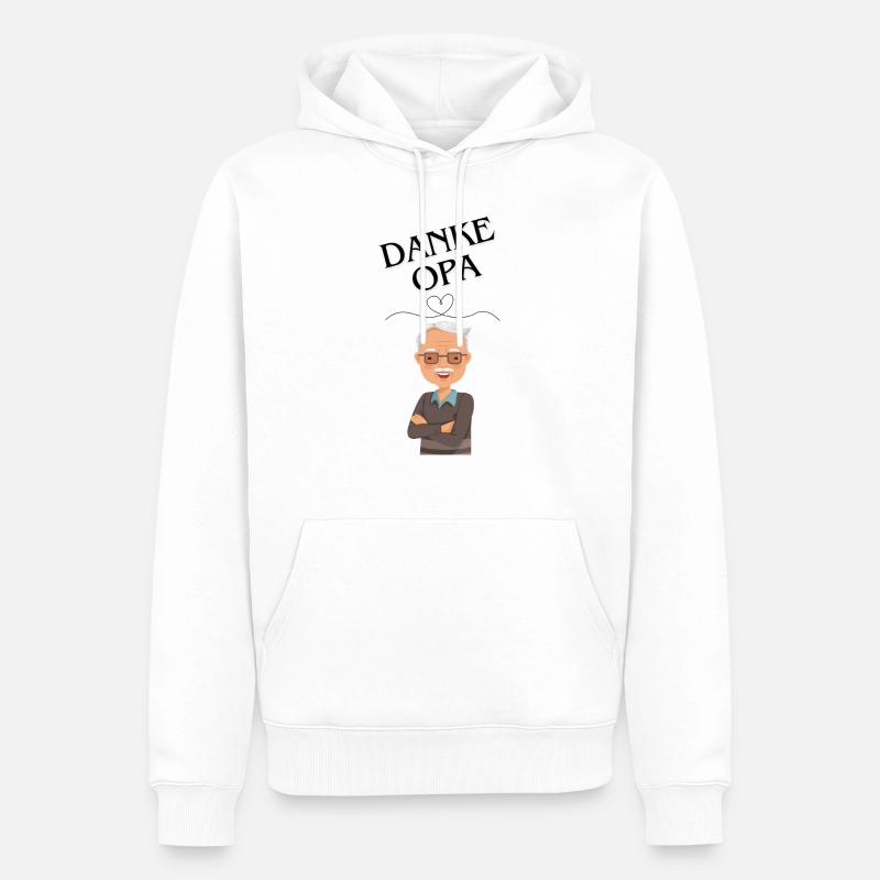 Opa Danke - Männer Premium Bio Hoodie - Weiß